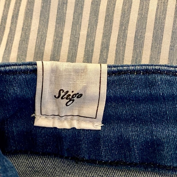 Frank & Eileen Sligo Italian Power Denim 1999 Wash Blue Cropped Jeans 29 Preppy - Picture 7 of 12